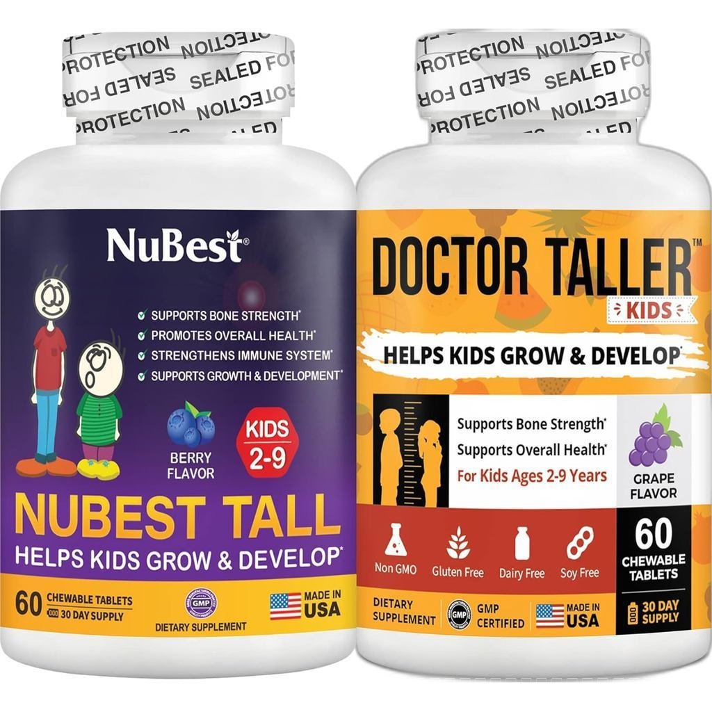 NuBest Doctor แนะนําเด็ก 60 แคปซูลมังสวิรัติรสองุ่นเม็ดเคี้ยว TallKids 60 แคปซูลเม็ดเคี้ยวรสเบอร์รี่