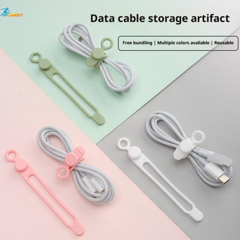 NDY ซิลิโคนสายผูก,Cord Organizer,สายรัด,สายไฟแบบใช้ซ้ําได้,Travel Cable Organizer ,น่ารักผูกยืดหยุ่น,ลวดN