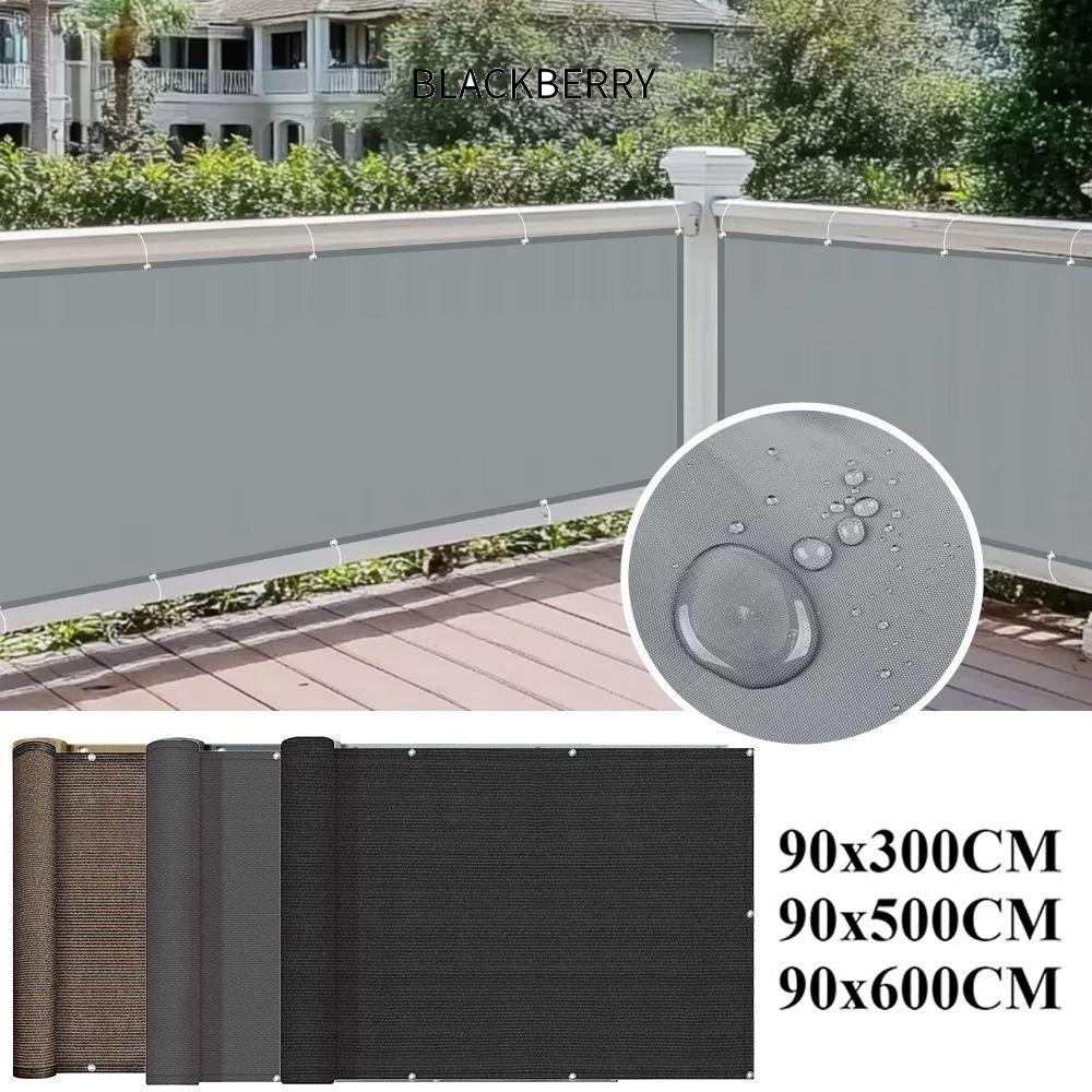 BLACKBERRY Sun Shading Sails, 3/5/6M ผ้าบังแดดระเบียงกันน้ํา, ผ้าหน้าจอความเป็นส่วนตัวระเบียงอเนกประ
