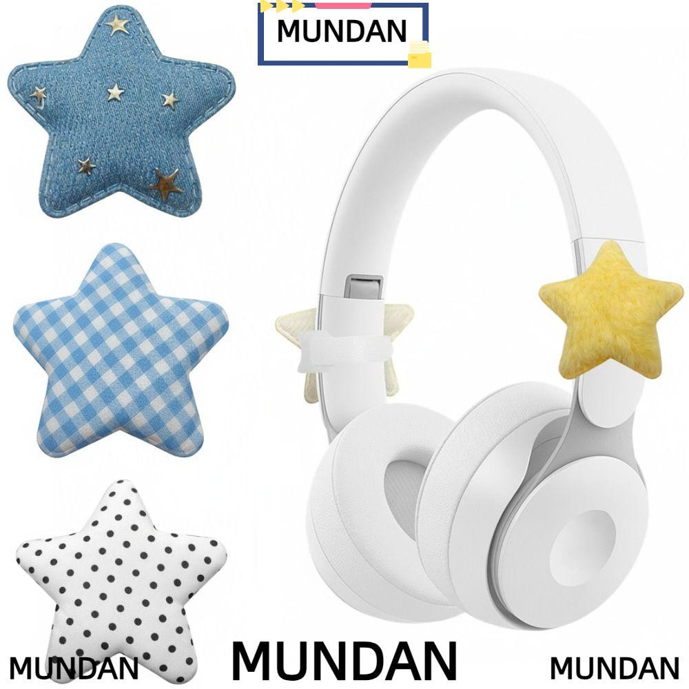 MUNDAN สิ่งที่แนบมาชุดหูฟัง 2 แพ็ค, รูปดาวที่ถอดออกได้ตกแต่งหูฟัง, ของขวัญน่ารัก DIY หูฟัง Charms Girls