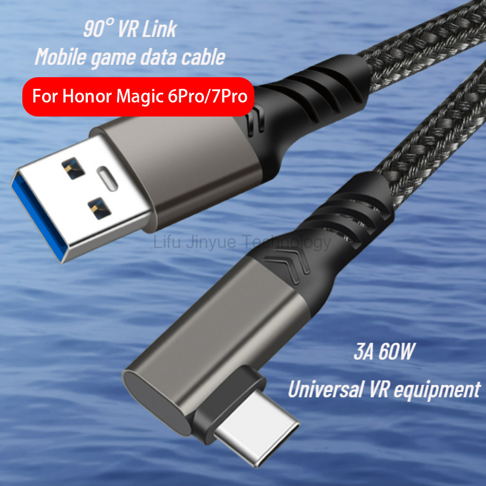 USB 3.2 Gen 2 สาย 10Gbps USB A ถึง USB C 3A Fast Charge ข้อศอก 1m 2m 3m สําหรับ Oculus Quest 1/2 VR 