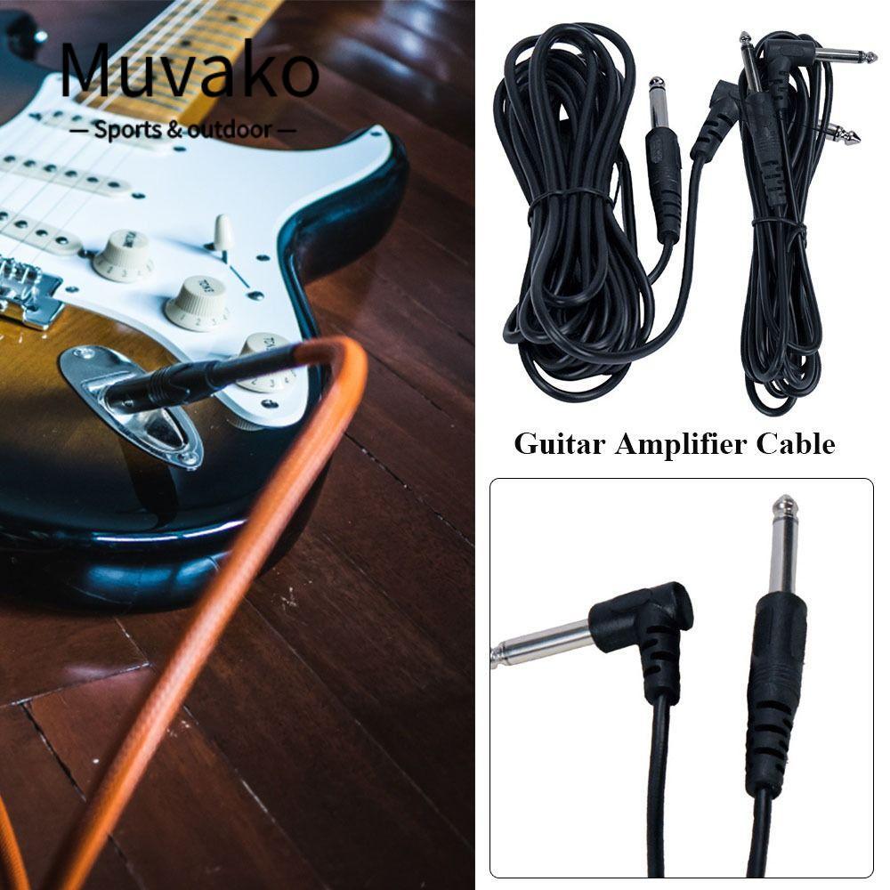 MUVAKO Electric Patch Cord Black Guitar Cable Effector Connector Guitar AMP Cable