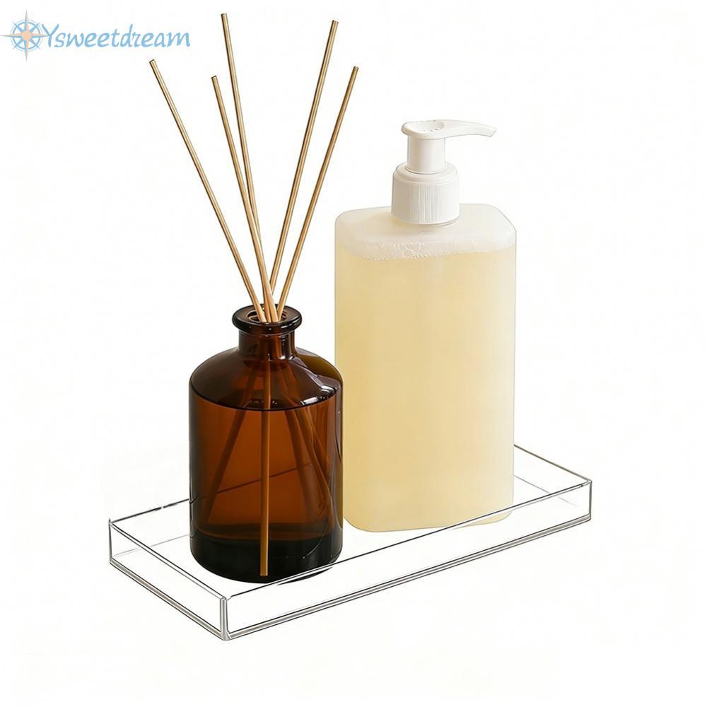 【SWTDRM】Clean-Looking Handmade Acrylic Tray for Bathroom Use Clear For Counter Organizer