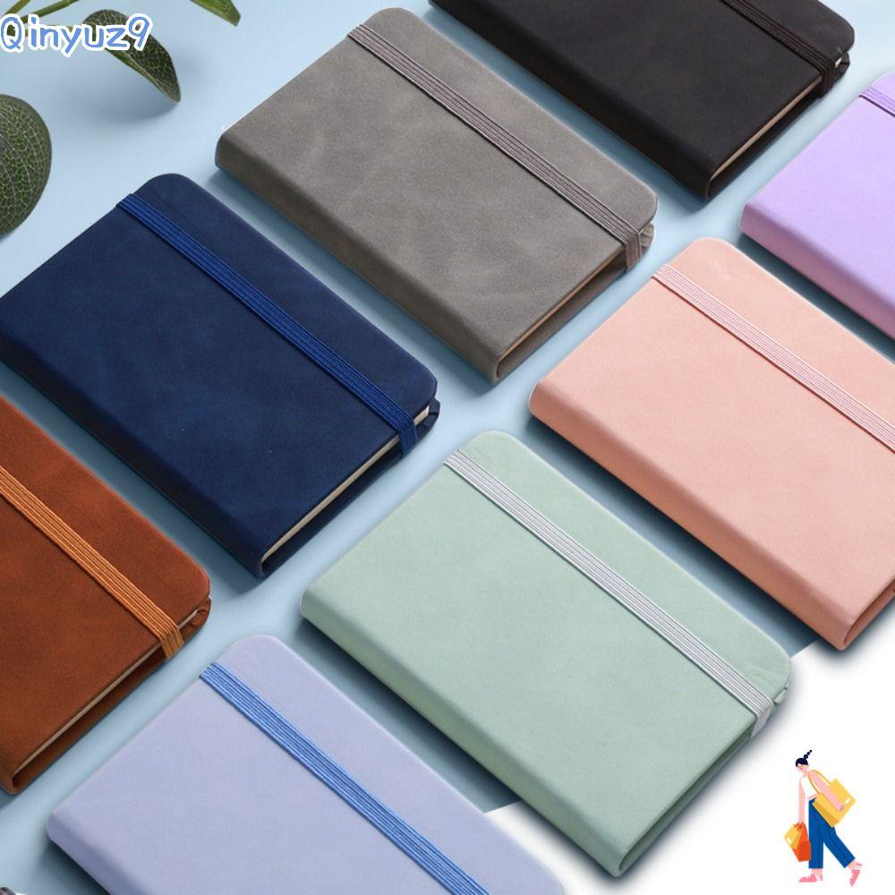 QINYUZ9 Mini Notepad, PU Cover Pocket A7 Notebook, School Stationery Portable Writing Paper Memo Pad