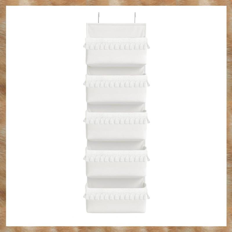 [KYG] Boho Nursery Decor over Door Organizer over the Door Storage 5 กระเป๋าแขวนสําหรับห้องนอน, ห้อง