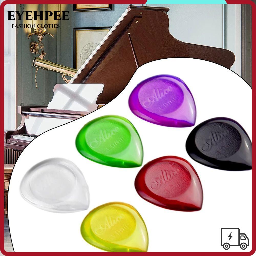 EYEHPEE 6 ชิ้นกีตาร์เบสไฟฟ้า Pick, 1/2/3 มิลลิเมตร Stubby กีตาร์ Picks, ทนทาน ABS Fast Picking กีตาร์อุปกรณ์เสริม