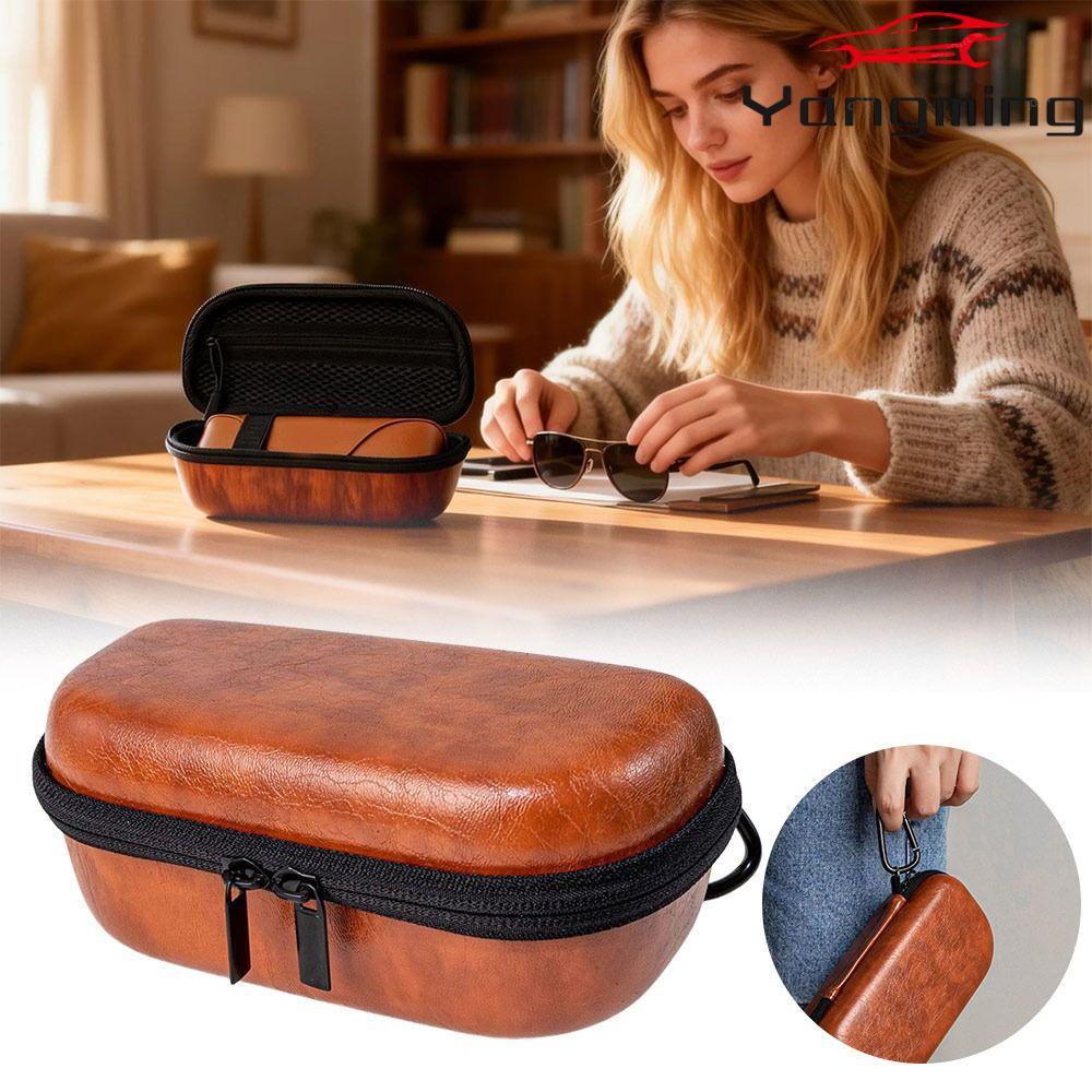 YANGMING AR แว่นตา, กันน้ําความจุขนาดใหญ่กระเป๋าถือ, Universal Hard Shell กันกระแทกฝาครอบป้องกันสําห
