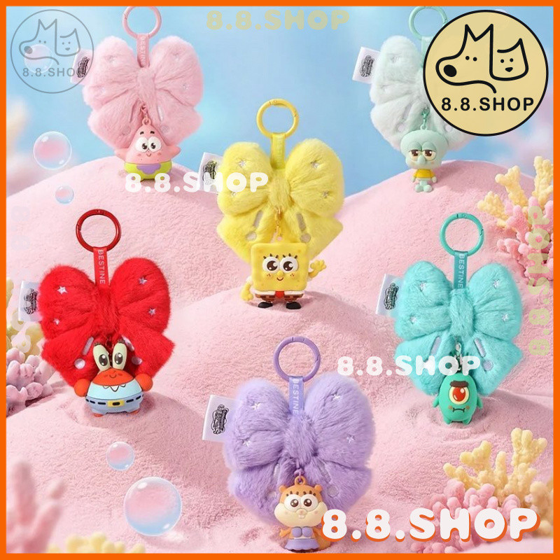 ✨8.8 ร้าน✨[รูปแบบที่มีจําหน่าย] ของแท้ BESTINE SpongeBob SquarePants กล่องปริศนาจี้อโรมาที่สนุกสนานใ