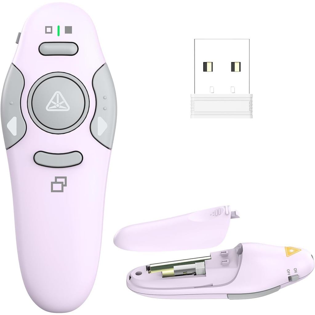 QUI Presentation Clicker Wireless Pres Remote Clicker สําหรับรีโมทการนําเสนอ PowerPoint Slide Advanc