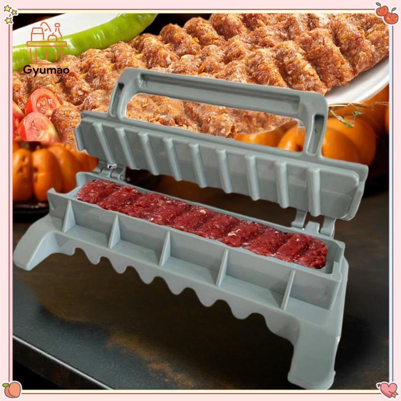 [Gyu] Single Row Kebab Maker Bbq Meat Skewer Machine Kebab Press Maker พลาสติกแบบใช้ซ้ําได้ Bbq Skew