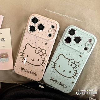 เคสโทรศัพท์คิตตี้หัวโตลายดาวและจุด ลายแมวเส้นขอบ สำหรับ VIVO Y04 Y21 Y27 Y03 Y29 Y16 Y22 Y17S Y15S Y17 Y02 Y19S Y91C Y28