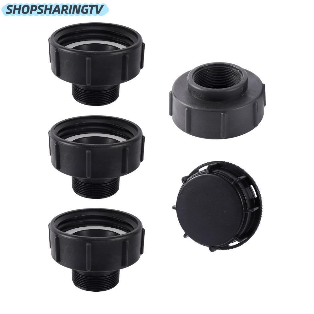 SHOPSHARINGTV IBC Tank Adapter, IBC S60 IBC Ton Barrel Connector, Fine Thread Accessories Plastic Ho