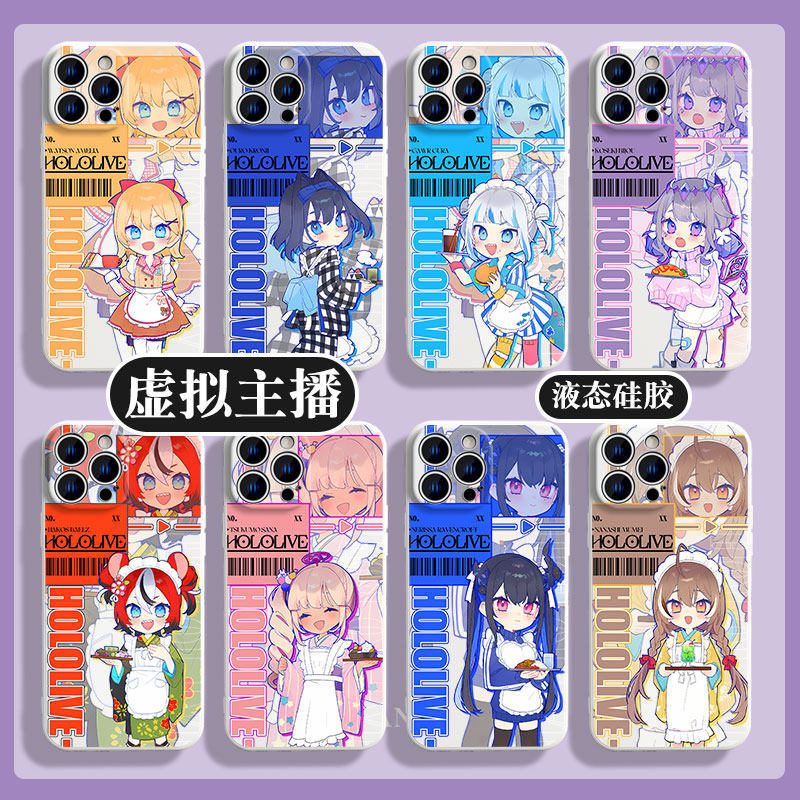 Hololive Apple 16 เคสโทรศัพท์ iphone15pro เหมาะสําหรับ 14 สองมิติ 13promax สาว 11 Virtual Anchor xr 