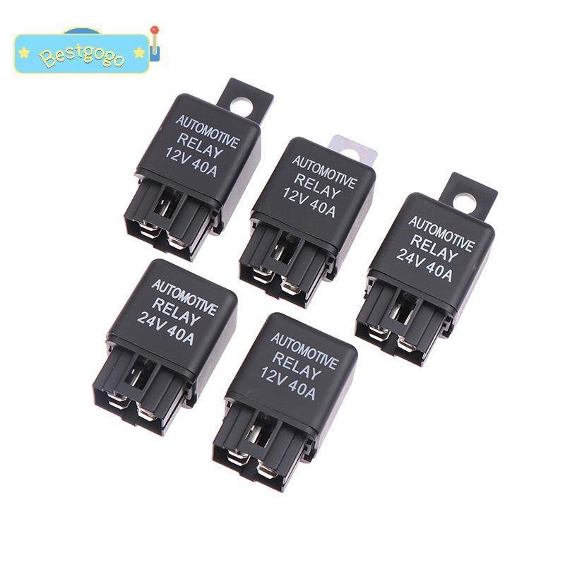 [Bestgogo-t] 1 PC รีเลย์รถยนต์ 12V 24V 40A 40 AMP กระจกรถยนต์ Van เรือจักรยาน 4 ขา SPST Alarm รีเลย์อะไหล่รถยนต์