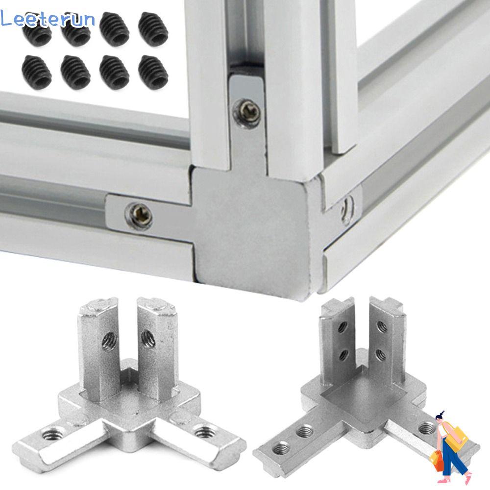 LEETERUN Bracket Connector อลูมิเนียม 2020 3030 4040 Series Slot อลูมิเนียม Extrusion Profile 3-Way
