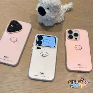 เหมาะสำหรับ OPPO Reno 16 16F 12 12F 5 5F 10 11 13F 4F 5 6Z 7Z 8Z 8T 11F 14F 15 15F 15 Proกรอบโทรศัพท์รูปหมาน้อยกับแมวน่