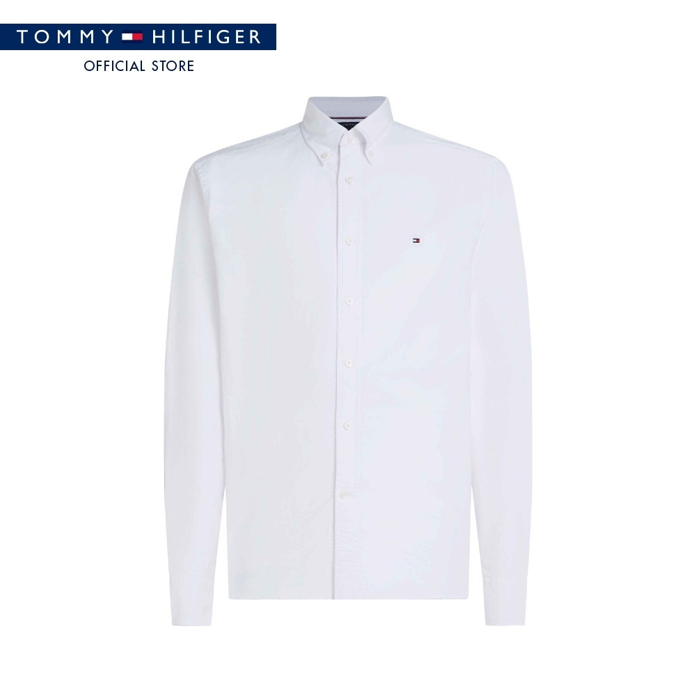 Tommy Hilfiger เสื้อ ผู้ชาย รุ่น MW0MW41250 YCF - สีขาว ทรง Regular