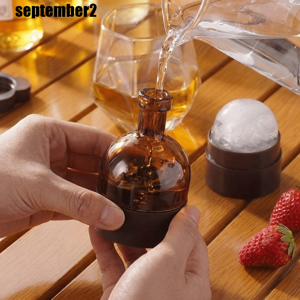 SPEPEMBER ถาดน้ําแข็ง, Easy Demolding DIY Ice Ball Mold, การออกแบบขวดอเนกประสงค์ Non-stick Sphere Ic