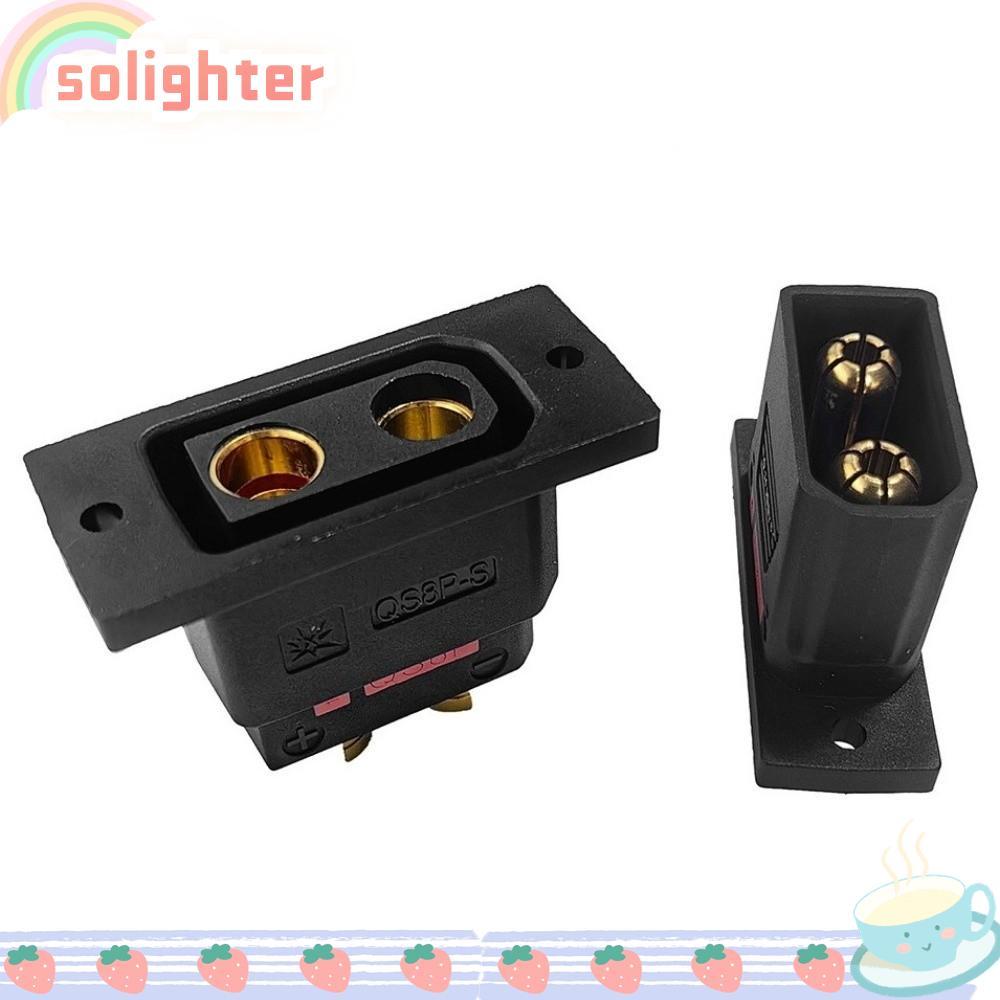 ขั้วต่อ SOLIGHTER QS8-S, ปลั๊กแบตเตอรี่ QS8P-S กระแสไฟสูง, สีดําชุบทอง QS8-S MF ปลั๊กชุดสําหรับรถยนต