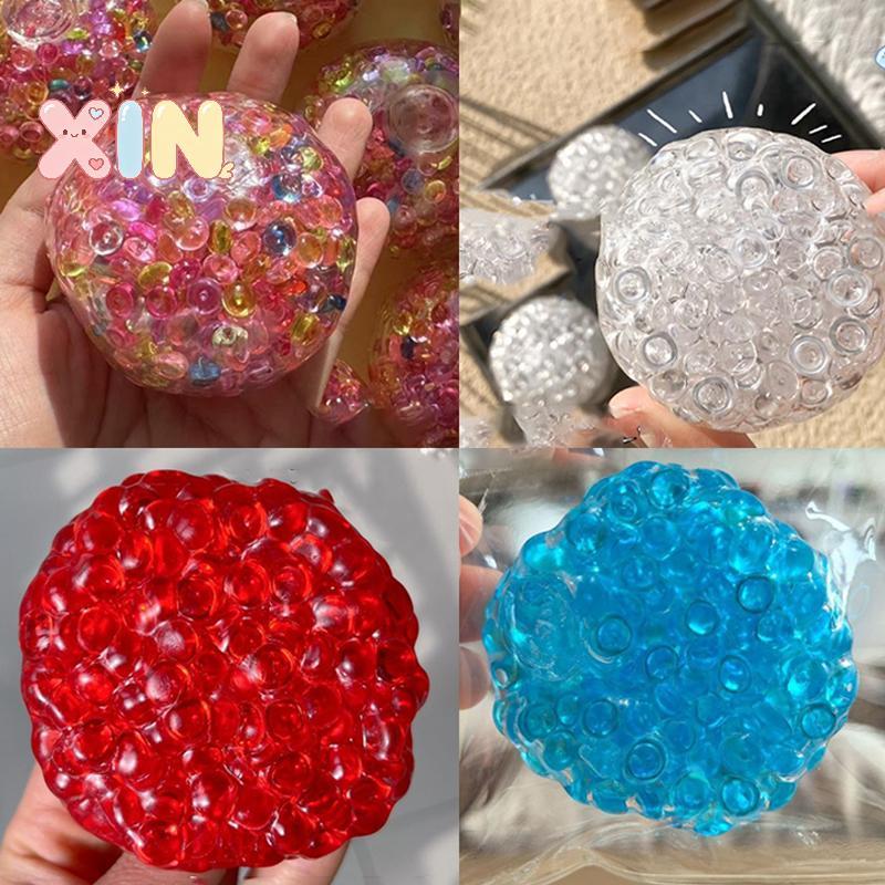 Creative ระเบิดลูกปัด Squishy Handmade Ball ของเล่นบีบมือช้า Rebound Fidget Dpression