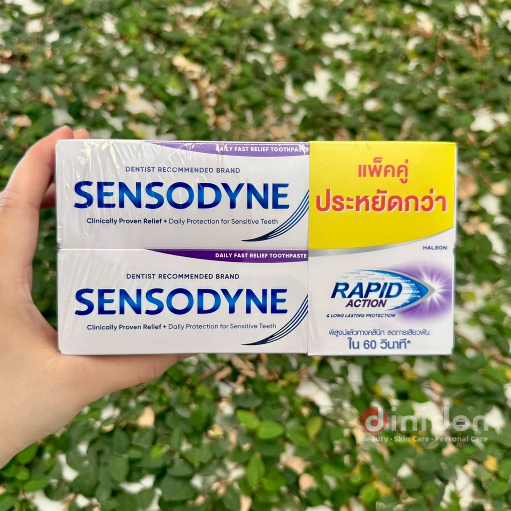 ((dinidon Shop)) Sensodyne Toothpaste Rapid Action 100 G. แพคคู่
