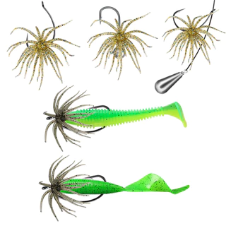เดินปลา 6/10.5/11 ซม.ลอย Sea Urchin Soft Lure หนอนไบโอนิค TPE เหยื่อตกปลาปลาเทราท์ Pike