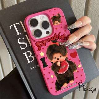 เคสไอโฟน17 11สำหรับ IPhone 17 AIR 15 13 11 16 12 14 Pro Max 15 Plus XR X เคสหนังสือลายลายมอนชิชชี น่ารัก สไตล์ฮิต คู่รัก