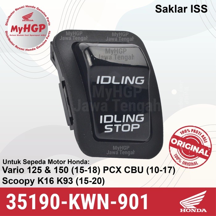 TOMBOL 35190KWN901 ISS Vario PCX Scoopy Switch 35190-KWN-901 35190 KWN 901 ปุ่มสวิตช์