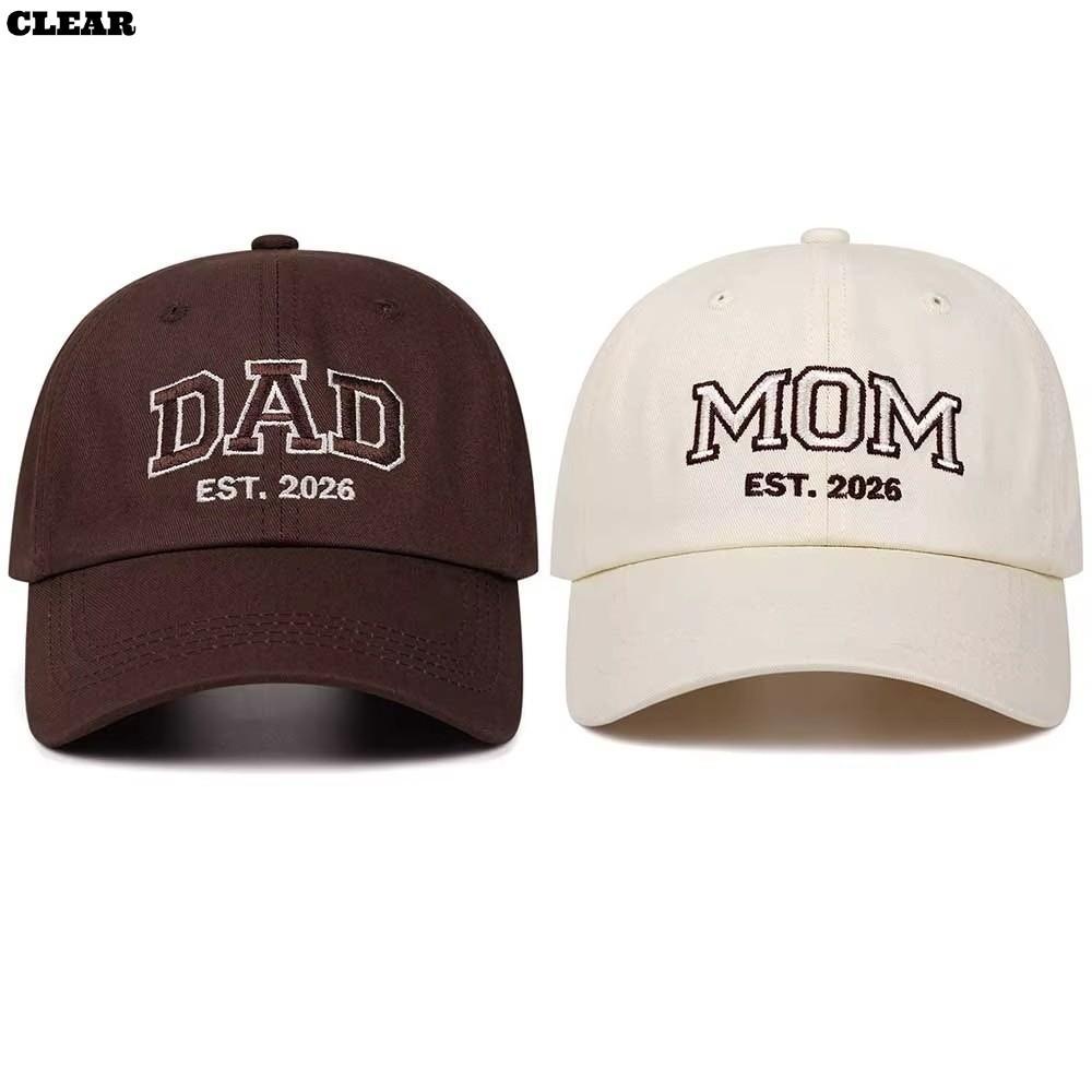 DAD MOM หมวกเบสบอล, Vintage Wash Letter เย็บปักถักร้อยหมวกเป็ด,แฟชั่นปรับ Casual Visors เบสบอลหมวกผู้ชายผู้หญิง