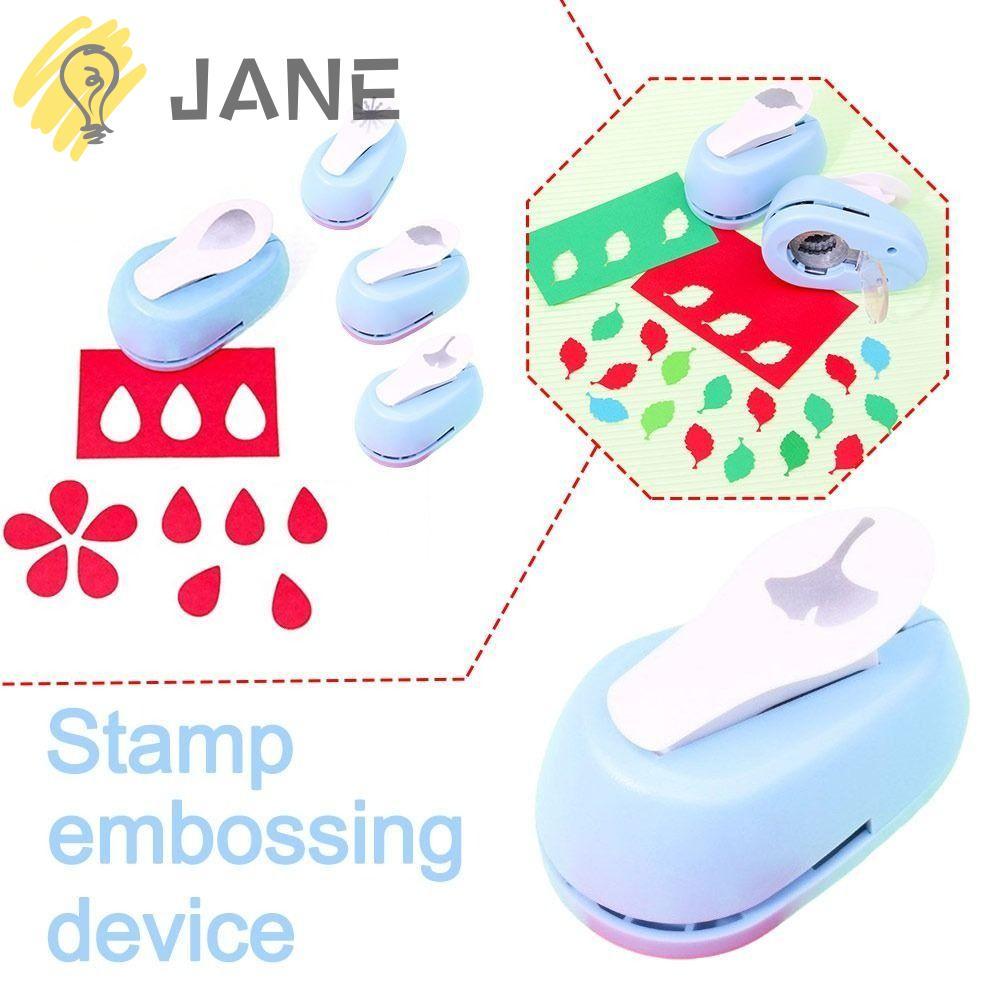 JANE Stamp Punch Embosser, Multi-shape Craft Punch, Mini DIY Toothed Puncher งานฝีมือทําด้วยมือ