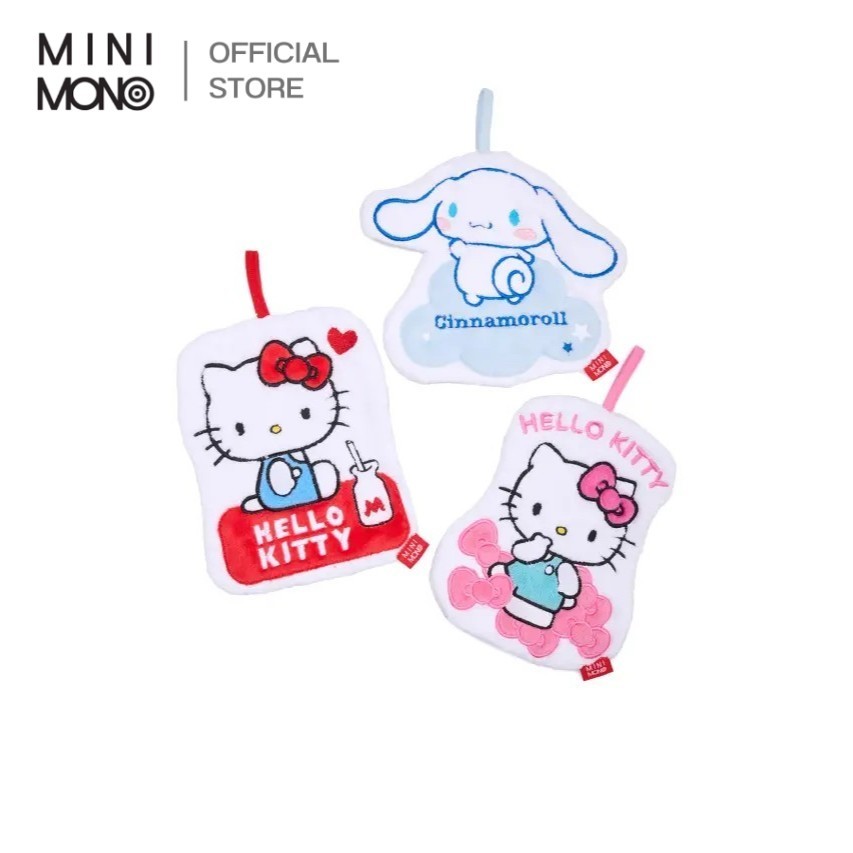 Mini Mono x Sanrio ผ้าเช็ดมือ มาพร้อมห่วงสำหรับแขวน
