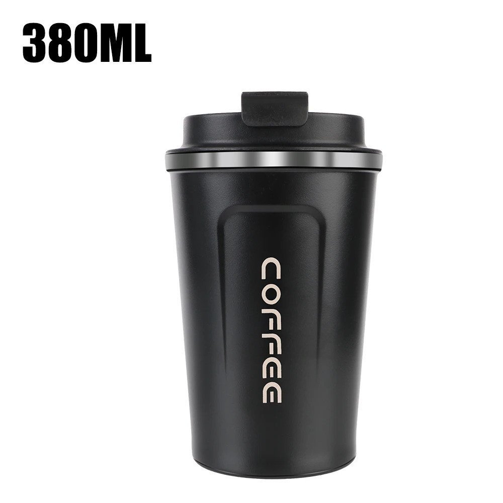 HILIFE Double Wall แก้วเก็บความร้อนสแตนเลส - ถ้วยกาแฟสําหรับเดินทางป้องกันการรั่วสําหรับชา, 380/510m