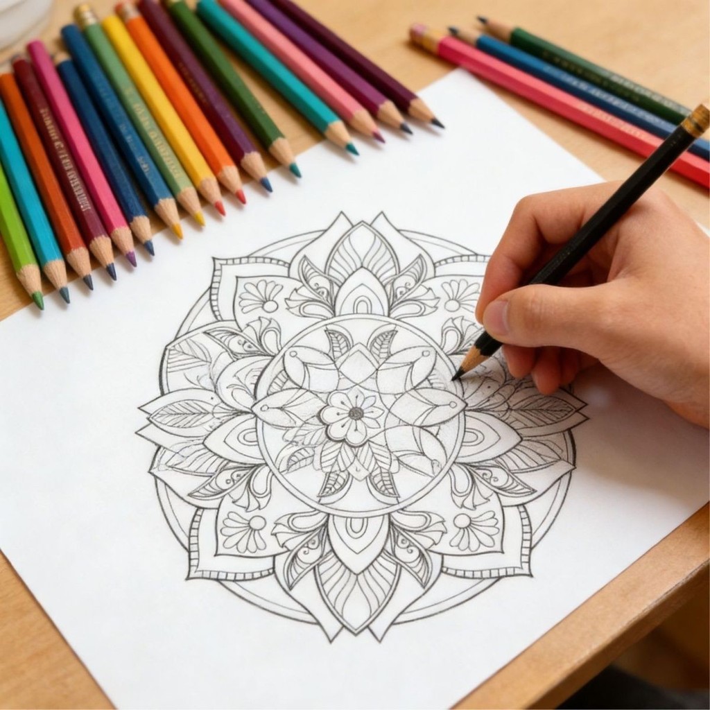 Mandala Drawing Book Healing Decompression Coloring Picture Book Graffiti Coloring Drawing Coloring 