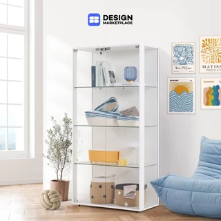 SB Design Square ตู้โชว์กระจกใส รุ่น Bebby ขนาด 80 ซม. สีขาว (80x40x162 ซม.) แบรนด์ KONCEPT FURNITURE