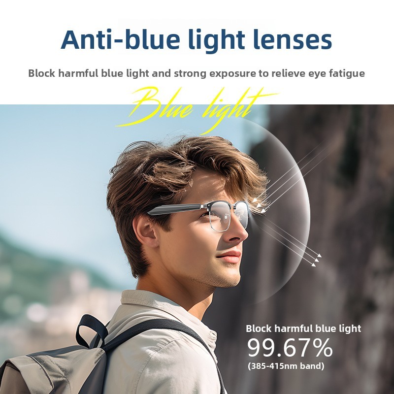VTranslation Glasses Touch AI Smart Bluetooth Glasses Titanium Frame Wireless Multi-Function Driving