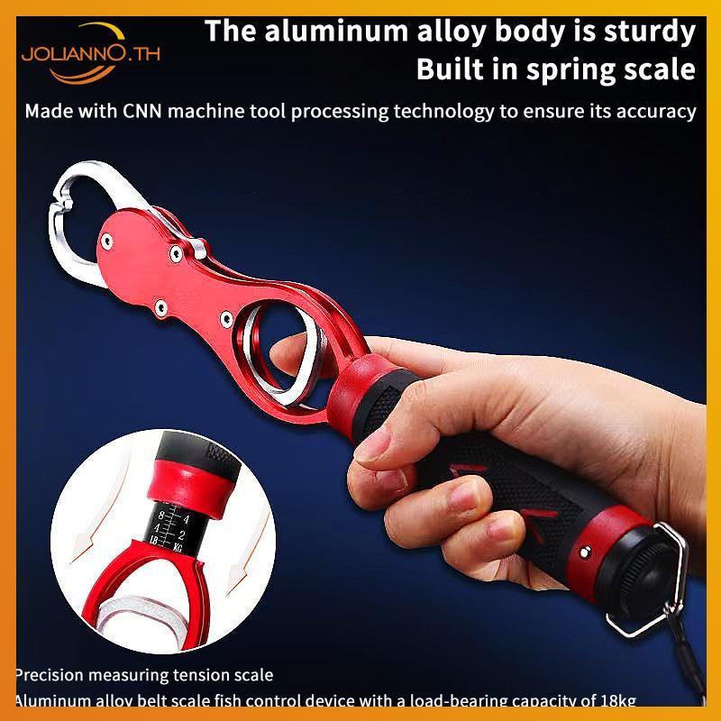 Joliann0 อลูมิเนียม Lip Gripper เครื่องมือจับปลาและชั่งน้ำหนักแบบพกพา
