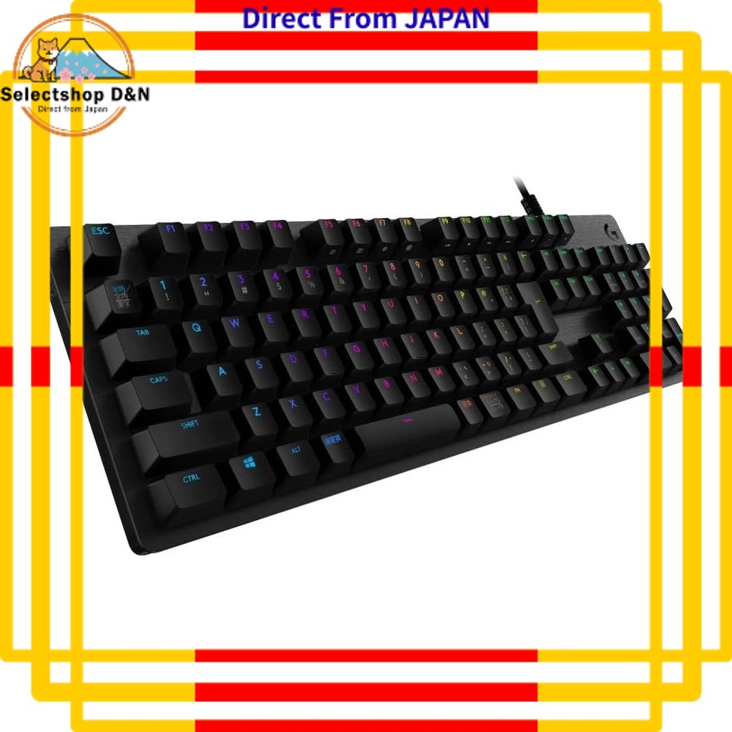Logitech G Gaming Keyboard G512r-CK Wired Clicky Blue Axis Solid Keying Feel GX Switch Japanese Layo