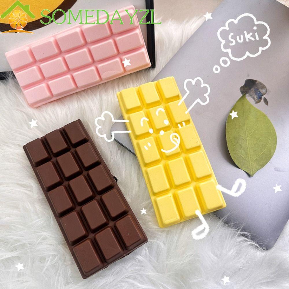 SOMEDAYZL ของเล่นบีบช็อคโกแลต Sensory Release Hand Big Chocolate Squeeze ของเล่นพกพา ยืดได้ 16.7 ซม. ยืดหยุ่นช้า Rebound Squeeze
