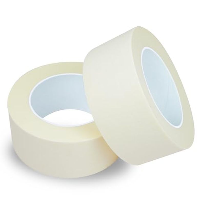 Masking Tape 2 Inch, 10 Pack White Masking Tape Bulk for General Purpose Use, 2 Inches X 55 Yards X 
