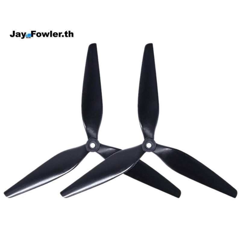 [Jay_Fowler]1 คู่ 9X4X3 ใบพัด 9 นิ้ว 3 ใบมีด CCW+CW ใบพัด X8 Paddle ใบพัดสีดําสําหรับ FPV Drone
