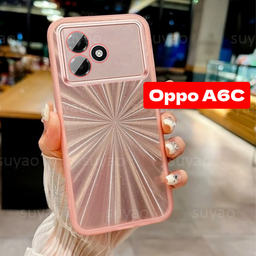 สําหรับOppo A6C 4G 2026 เคสโทรศัพท์Blingสาวน่ารักSlim Soft GlitterปลอกOppoA6C A6S OppoA6SซิลิโคนหรูหราShockProof Grandientเต็มปกหลัง