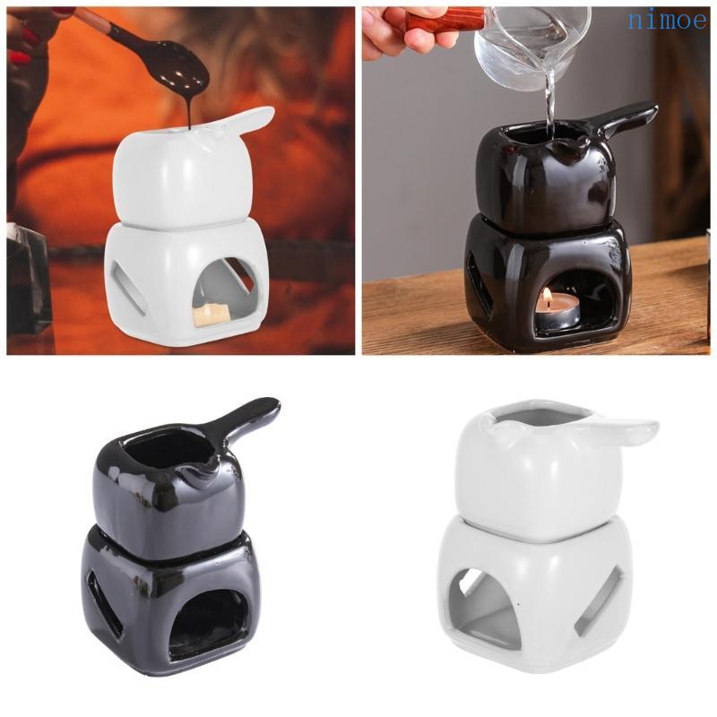Nio MultiFunctional Ceramic Chocolate Fondue Aromatherapies Oil Burners Oil Diffuser สําหรับละลายเนย