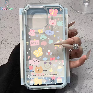 เคสไอโฟน สำหรับ iPhone 17 16 15 Pro Max 11 12 13 14 6 6P 7 8Plus X XR XS Max สัตว์ตัวน้อยหลากสี สำหรับ TPU นุ่ม 2-in-1
