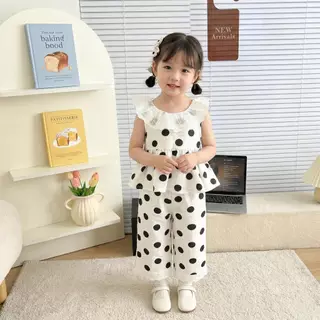 Dolemi Baby ชุดเสื้อ เสื้อแขนกุด+ กางเกงขายาว สไตล์เกาหลี ใหม่ สำหรับเด็กหญิง ชุดฤดูร้อน 80CM-160CM
