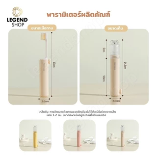 แปรงสีฟันพกพาเดินทาง 2-ใน-1 พับได้ พร้อมขนแปรงนุ่ม เปลี่ยนได้ กะทัดรัดสะดวก
