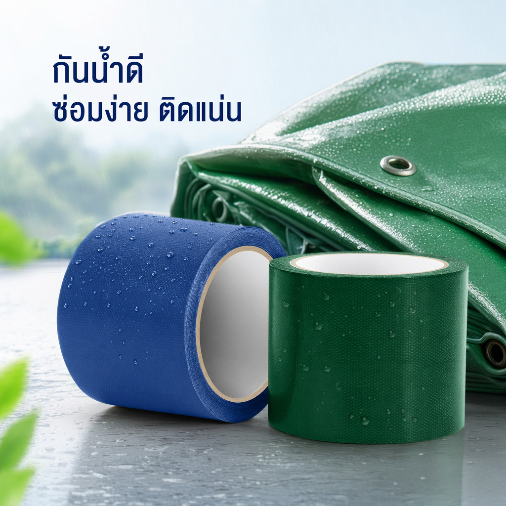 เทปซ่อมผ้าใบกันน้ําสําหรับงานหนักกันน้ํากันแดดชุดแพทช์เต็นท์รถบรรทุกที่ทนต่อการฉีกขาด
