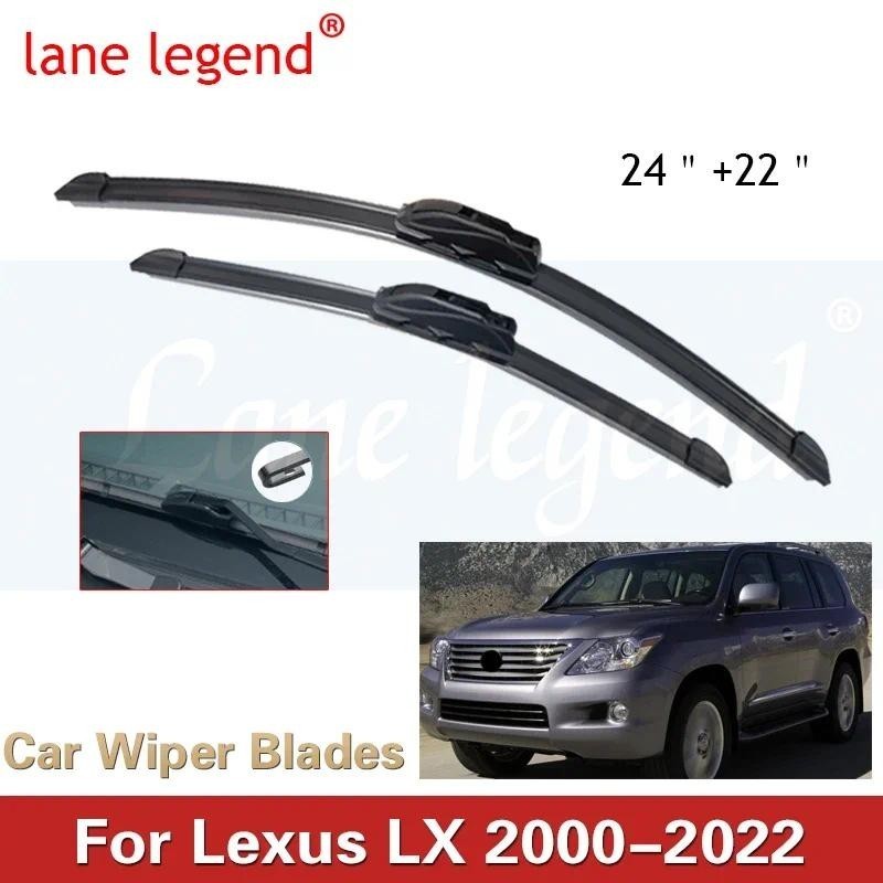 สําหรับ Lexus LX 470 570 LX470 LX570 J201 J80 J300 2000 ~ 2022 ยางทนทานใบปัดน้ําฝนด้านหน้าแปรงรถอุปก
