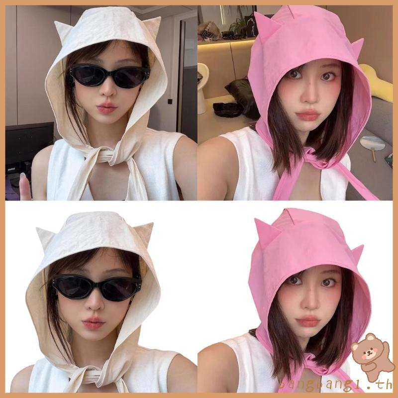 Bangb Trend Devil Themed Sun Hat Unisex Devil Horns Hat Camping Hiking Travel Hat