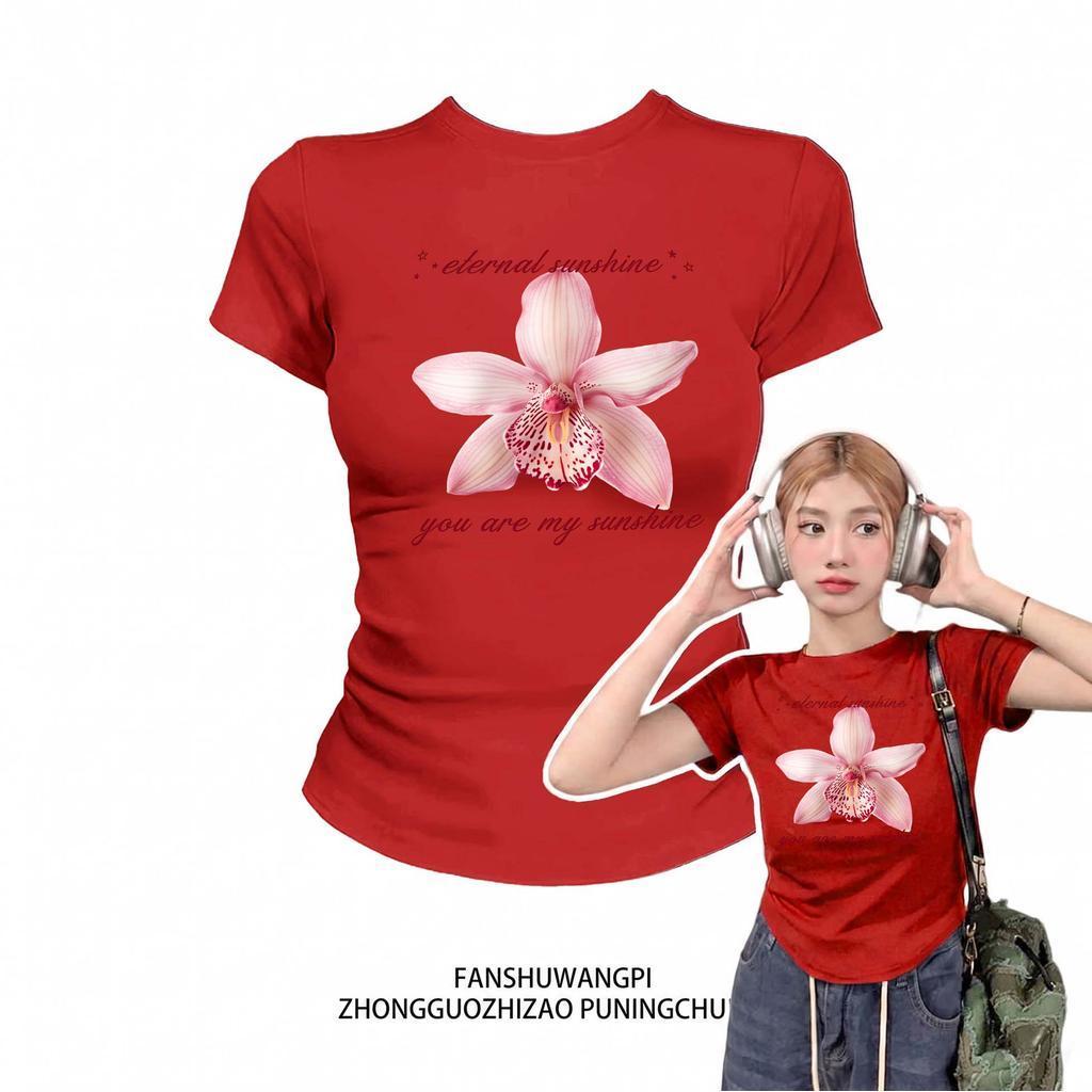 🌷TeeTwoOne🌷ครอป baby tee สลิมฟิต ใส่แล้วพรางหุ่น ผ้าCOTTON โคตรนุ่ม เสื้อครอป เสื้อยืดผู้หญิง "Eternal Flower"