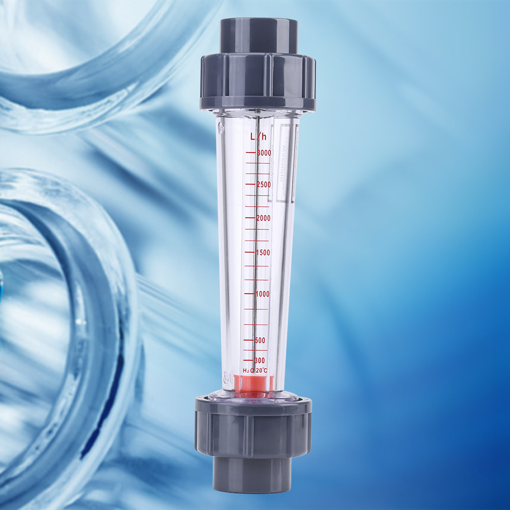 Ooidshop เครื่องวัดการไหลของน้ําขนาดเล็ก 300-3000L/H หลอดพลาสติก Rotameter LZS-25 เครื่องวัดของเหลว 